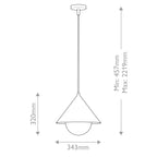 ALM-REMYCK-P-GD Alora Mood Remyck 1 lt Pendant Brushed Gold