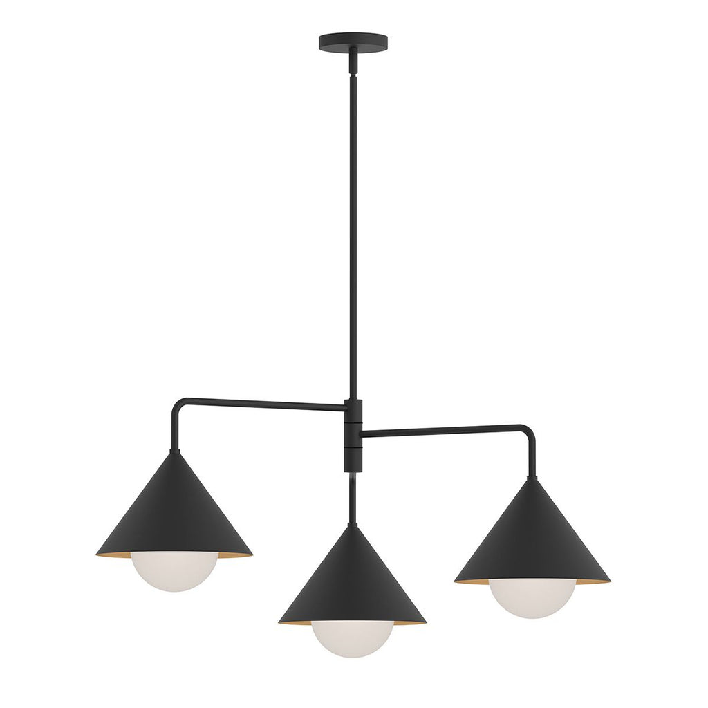 ALM-REMYCK3-BK Alora Mood Remyck 3 lt Chandelier Matte Black