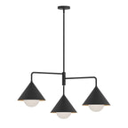 ALM-REMYCK3-BK Alora Mood Remyck 3 lt Chandelier Matte Black