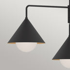 ALM-REMYCK3-BK Alora Mood Remyck 3 lt Chandelier Matte Black