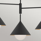 ALM-REMYCK3-BK Alora Mood Remyck 3 lt Chandelier Matte Black