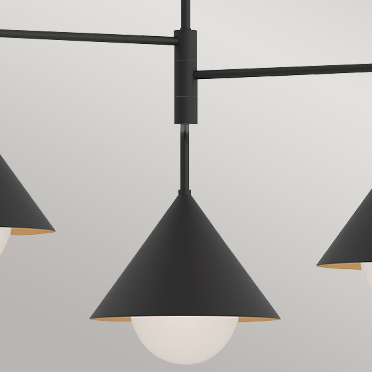 ALM-REMYCK3-BK Alora Mood Remyck 3 lt Chandelier Matte Black