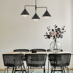 ALM-REMYCK3-BK Alora Mood Remyck 3 lt Chandelier Matte Black