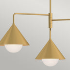 ALM-REMYCK3-GD Alora Mood Remyck 3 lt Chandelier Brushed Gold