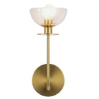 ALM-SYLVIA-1WB-BG-CL Alora Mood Sylvia 1 lt Wall Light Brushed Gold