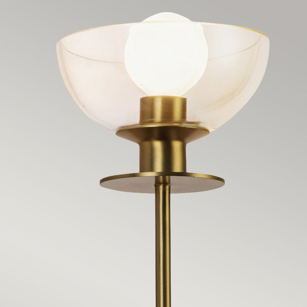 ALM-SYLVIA-1WB-BG-CL Alora Mood Sylvia 1 lt Wall Light Brushed Gold