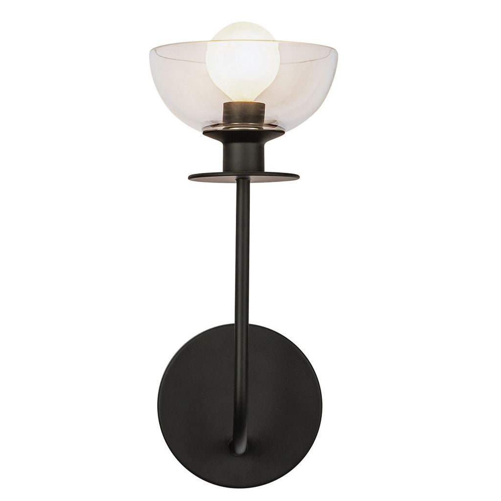 ALM-SYLVIA-1WB-BK-CL Alora Mood Sylvia 1 lt Wall Light Matte Black