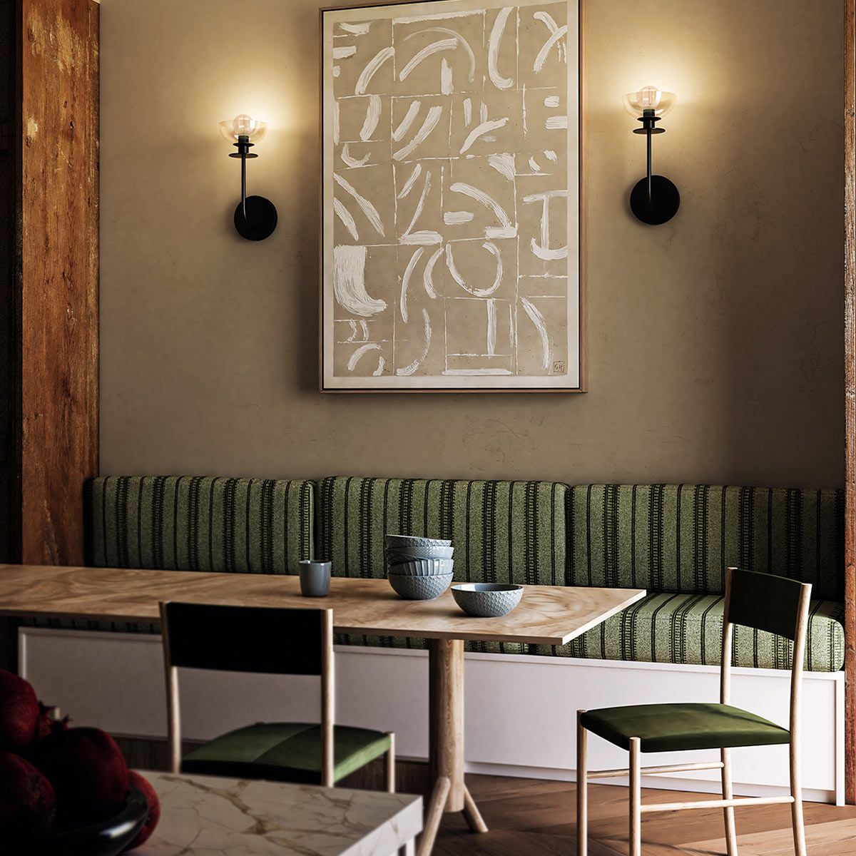 ALM-SYLVIA-1WB-BK-CL Alora Mood Sylvia 1 lt Wall Light Matte Black