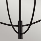 ALM-SYLVIA4-BK-CL Alora Mood Sylvia 4 lt Chandelier Matte Black