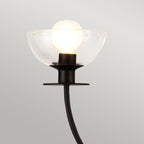 ALM-SYLVIA4-BK-CL Alora Mood Sylvia 4 lt Chandelier Matte Black