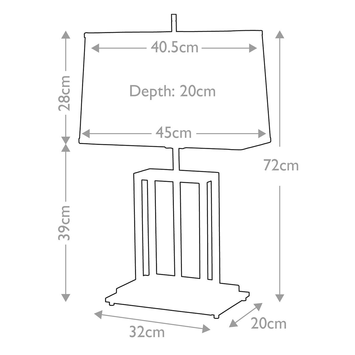 ATLAS-TL Atlas 1 Light Table Lamp Brass