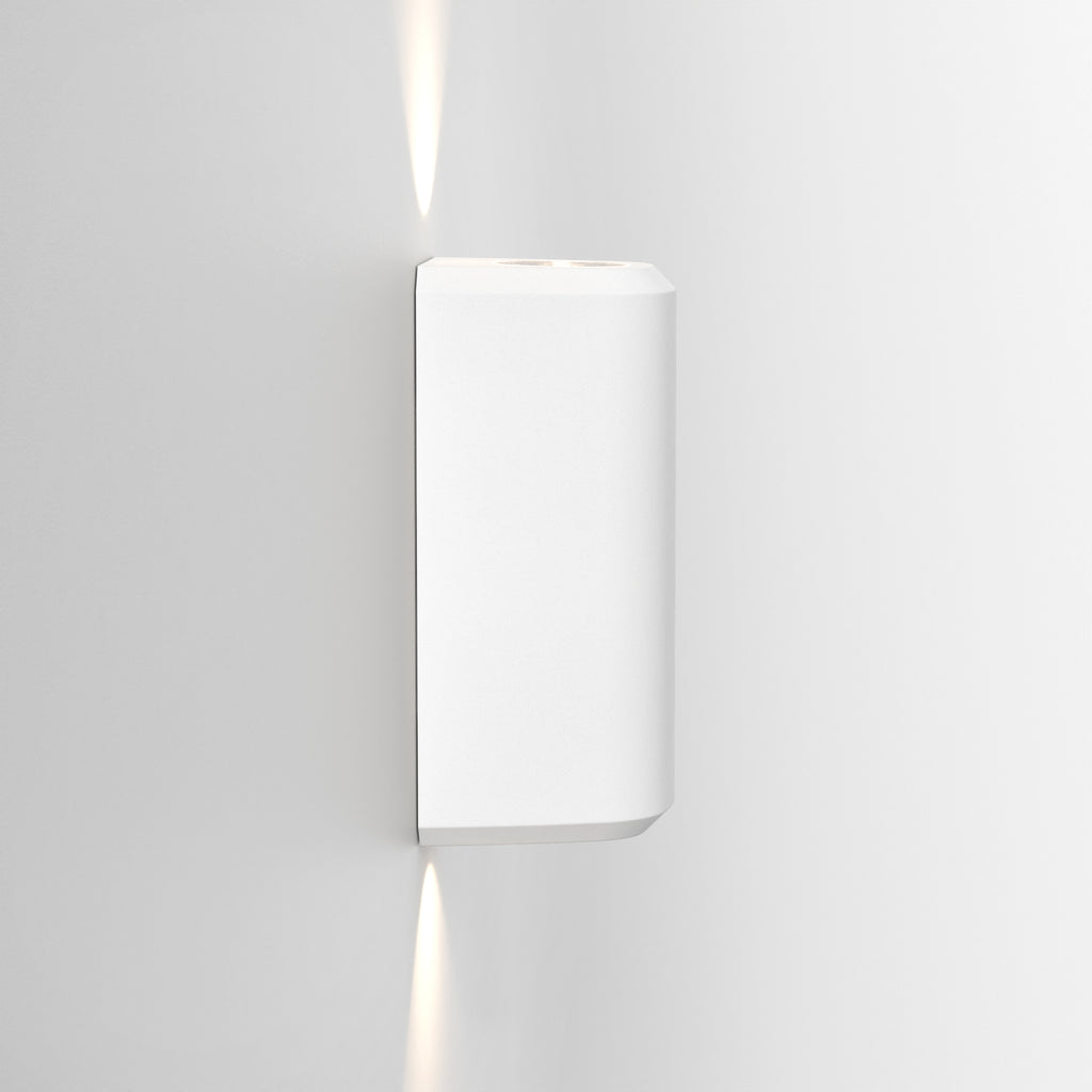 1513011 Brixham Outdoor Twin Wall Light White Concrete