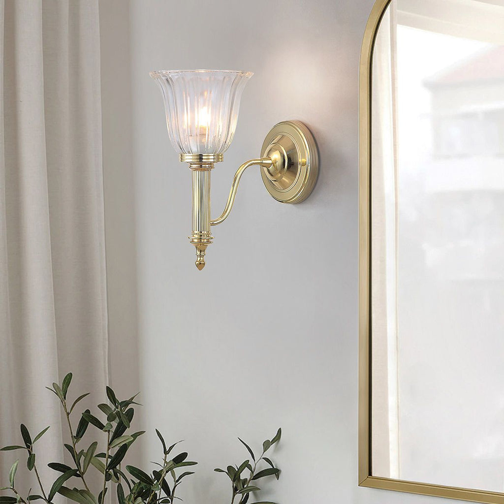 BATH-CARROLL1-PB Carroll Bathroom Wall Light Brass