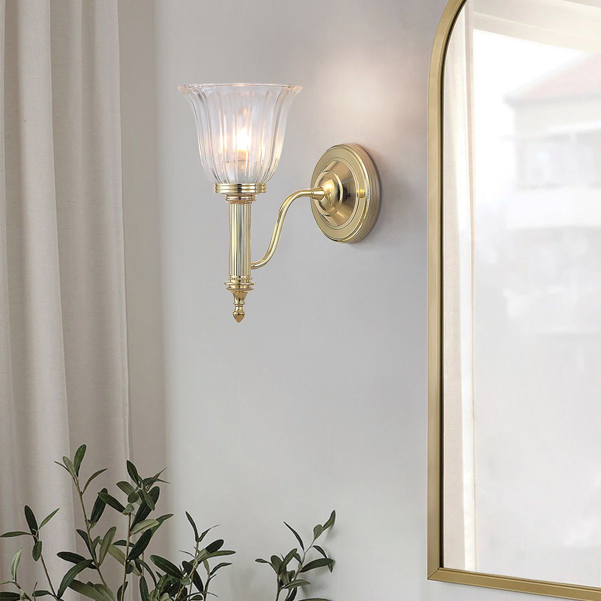 BATH-CARROLL1-PB Carroll Bathroom Wall Light Brass