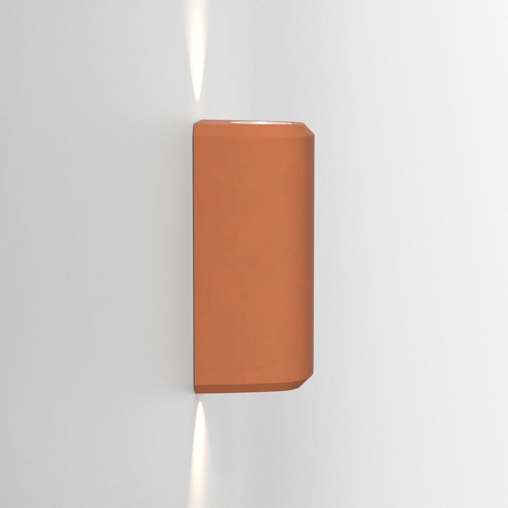 1513014 Brixham Outdoor Twin Wall Light Terracotta Concrete