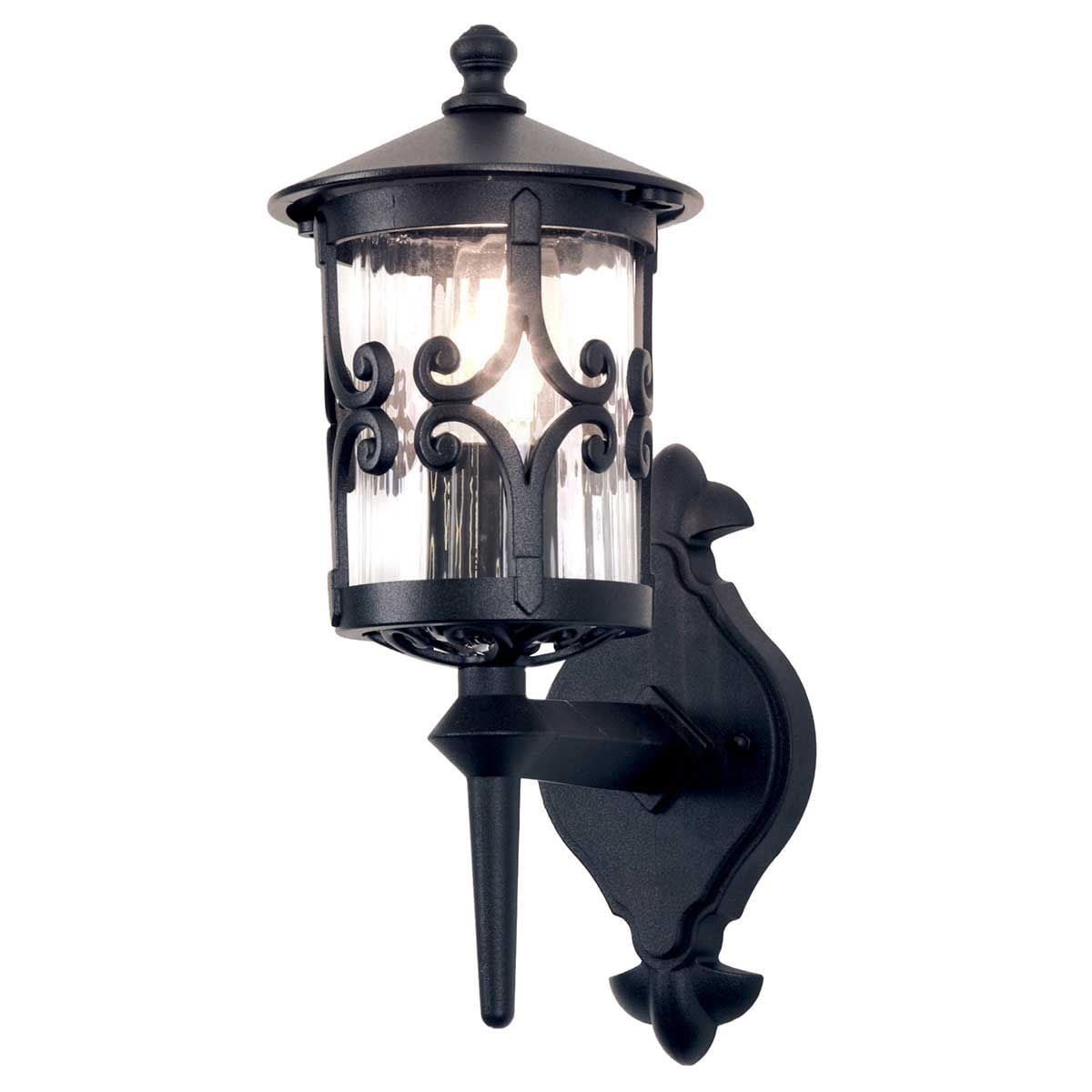 BL10-BLACK Hereford 1 Light Outdoor Wall Lantern Black