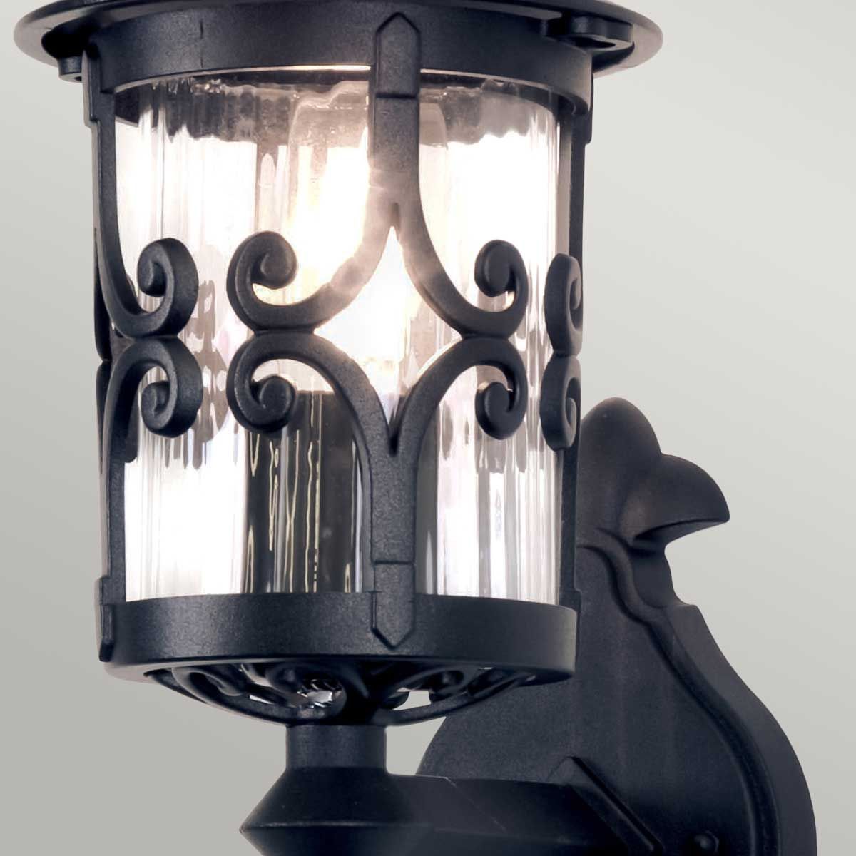 BL10-BLACK Hereford 1 Light Outdoor Wall Lantern Black