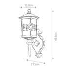 BL10-BLACK Hereford 1 Light Outdoor Wall Lantern Black