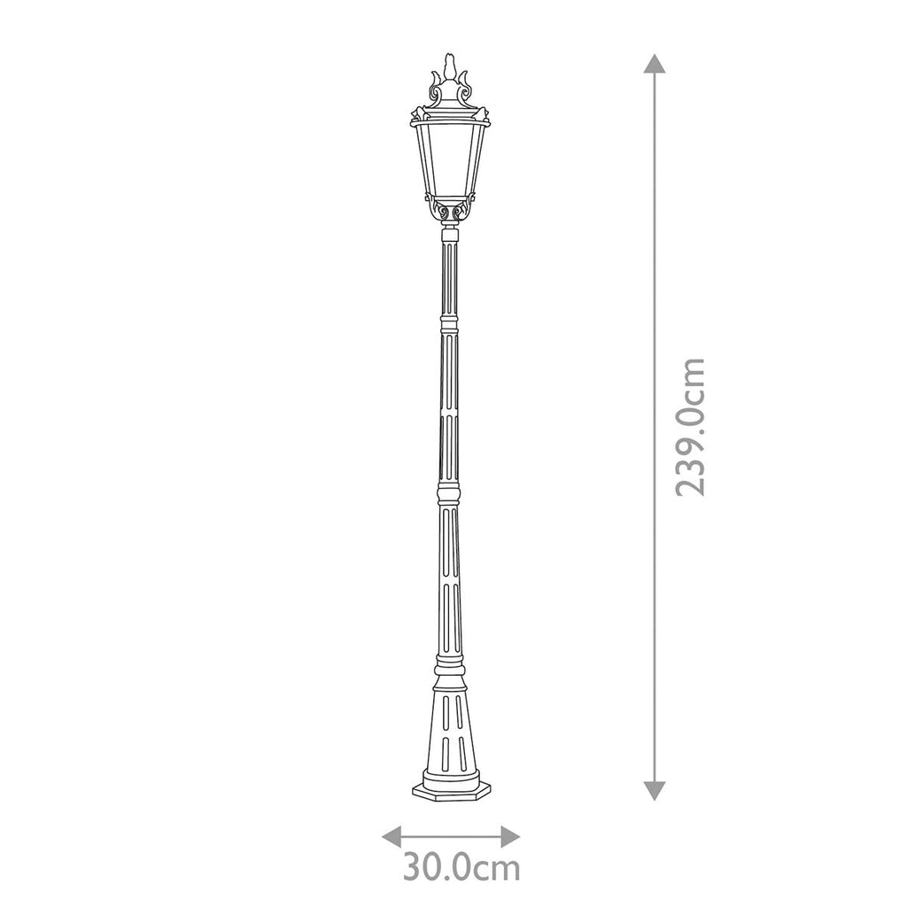 BT5-L Baltimore 1 Light Large Outdoor Lamp Post Weathered Bronze
