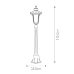 CC4-S-BK Chicago Outdoor 1 Light Small Pillar Lantern - Textured Black (S)