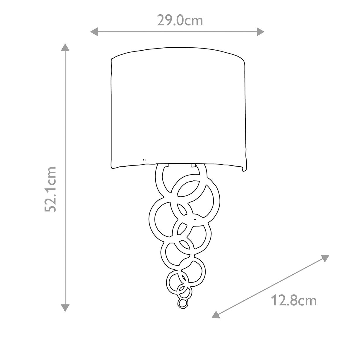 CURTIS-MEDIUM-AB Curtis Medium 1 Light Wall Light Aged Brass