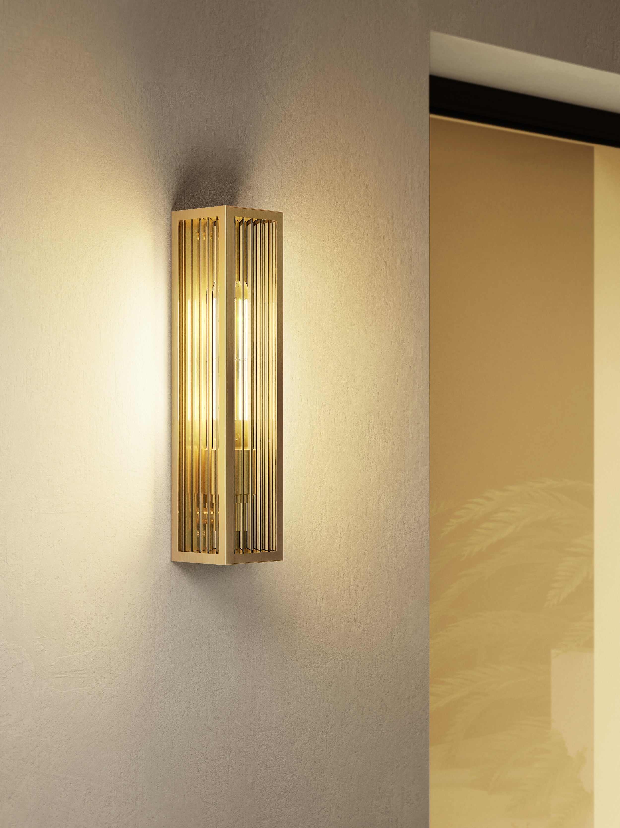 1402020 Harvard Outdoor Wall Light PVD Brushed Brass