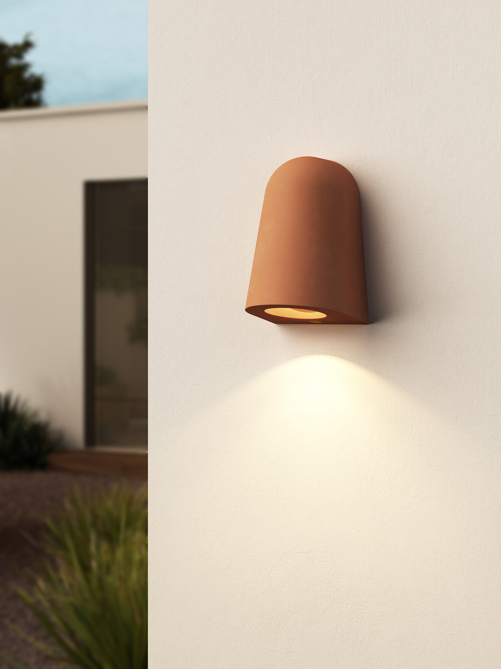 1317029 Mast Outdoor Wall Light Terracotta Concrete