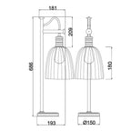 DOUILLE-TL-AB Douille 1 Light Table Lamp Aged Brass
