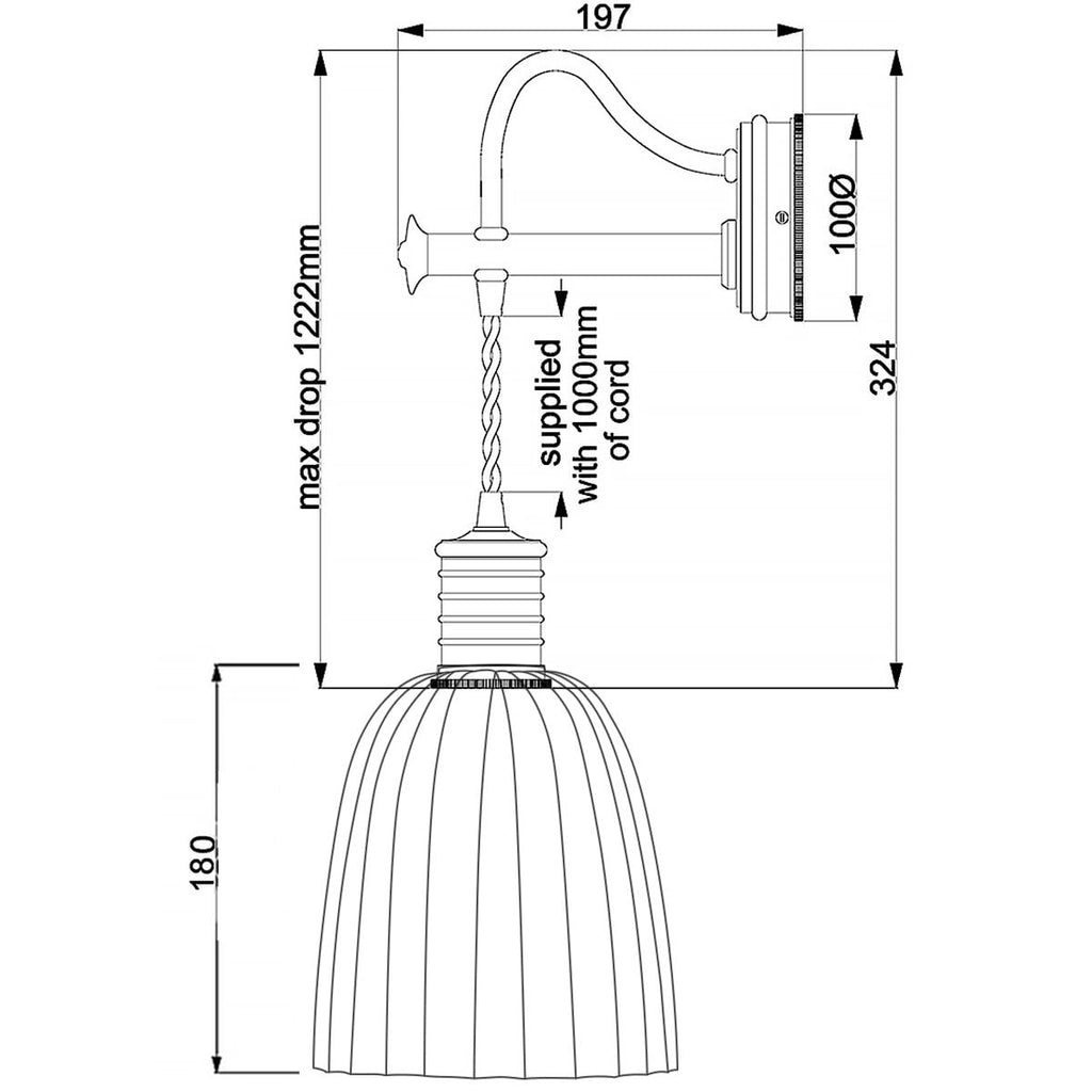 DOUILLE1-PN Douille 1 Light Wall Light Polished Nickel