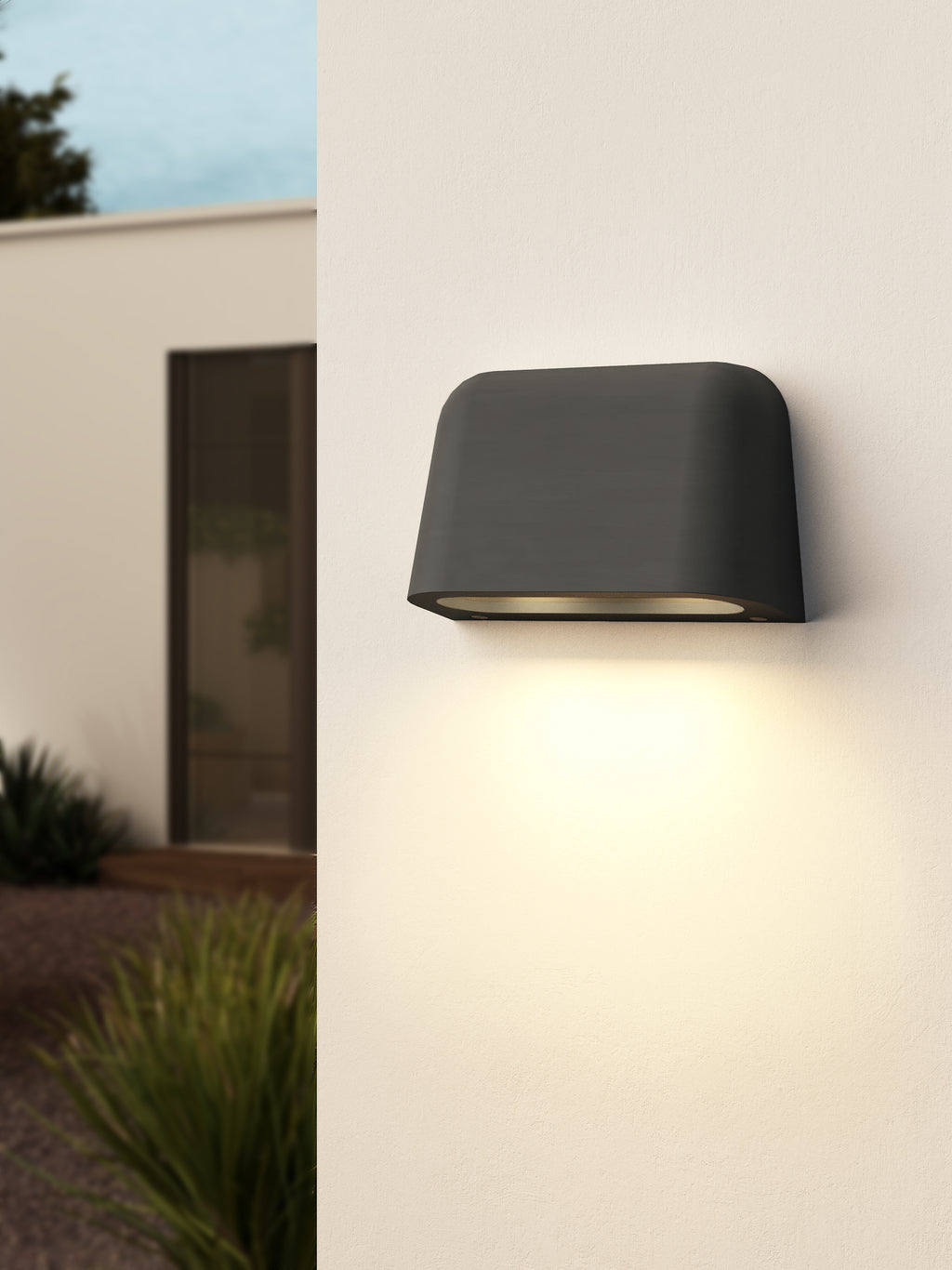 1317031 Mast Outdoor Twin Wall Light Charcoal Concrete