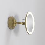1373027 Mascali Round LED Bathroom Mirror Matt Brushed Brass