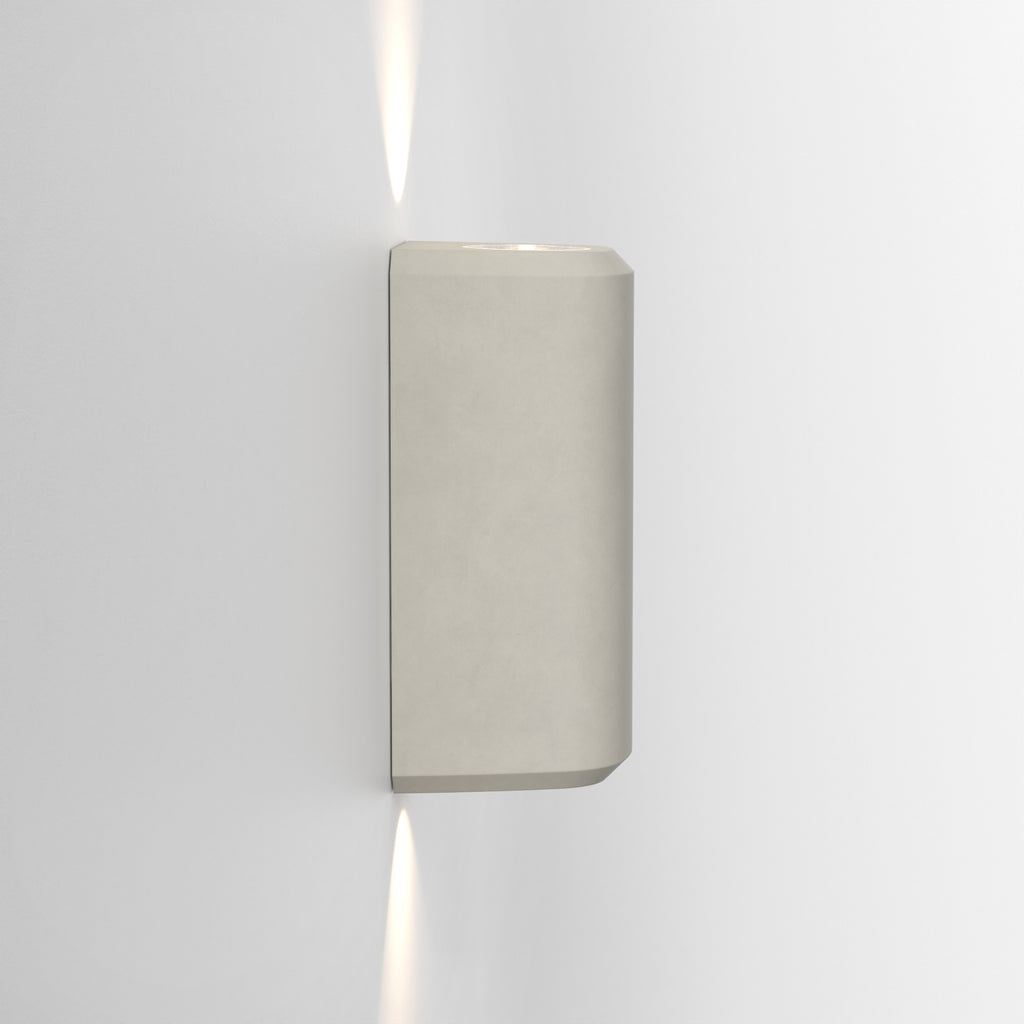 1513004 Brixham Outdoor Twin Wall Light Matt Concrete