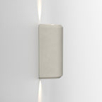 1513004 Brixham Outdoor Twin Wall Light Matt Concrete
