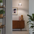 ELS-HAMPSTEAD-P-PNBR 1 Light Hampstead Duo-Mount Pendant Painted Natural Brass
