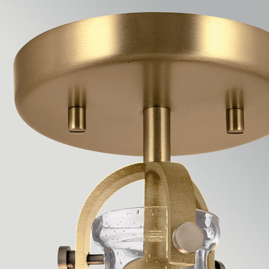 ELS-HAMPTON-P-PNBR 1 Light Hampton Duo-Mount Pendant Painted Natural Brass