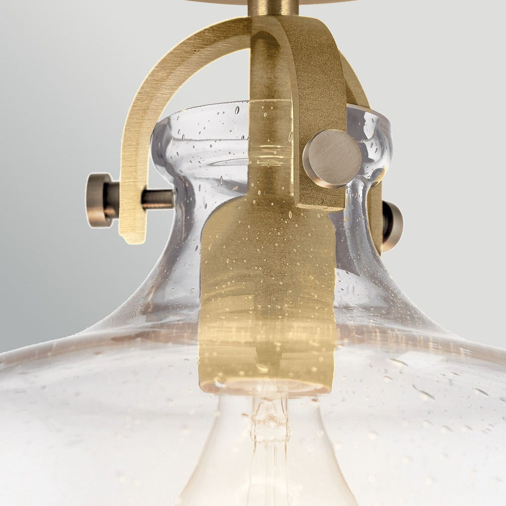 ELS-HAMPTON-P-PNBR 1 Light Hampton Duo-Mount Pendant Painted Natural Brass