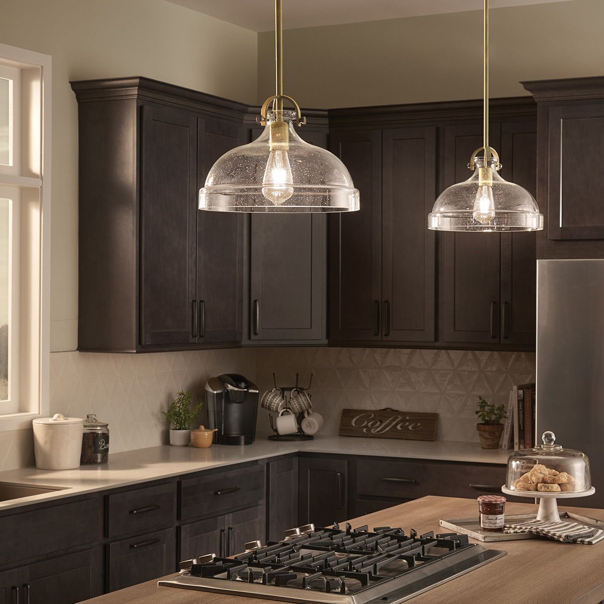ELS-HAMPTON-P-PNBR 1 Light Hampton Duo-Mount Pendant Painted Natural Brass