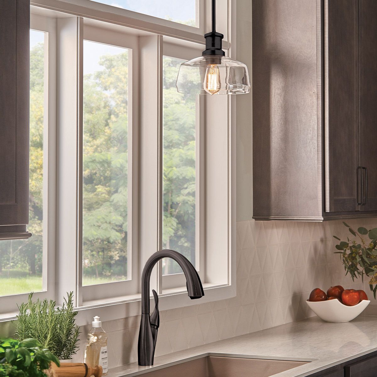 ELS-NOTTINGHILL-P-GR 1 Light Notting Hill Duo-Mount Pendant Graphite