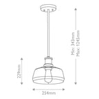 ELS-NOTTINGHILL-P-GR 1 Light Notting Hill Duo-Mount Pendant Graphite