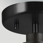 ELS-WINDSOR-P-BLK 1 Light Windsor Duo-Mount Pendant Black