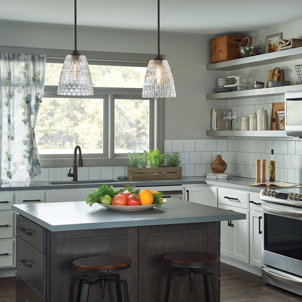 ELS-WINDSOR-P-BLK 1 Light Windsor Duo-Mount Pendant Black