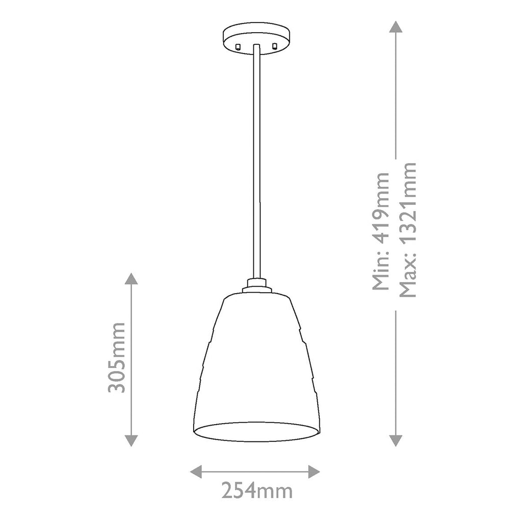 ELS-WINDSOR-P-BLK 1 Light Windsor Duo-Mount Pendant Black
