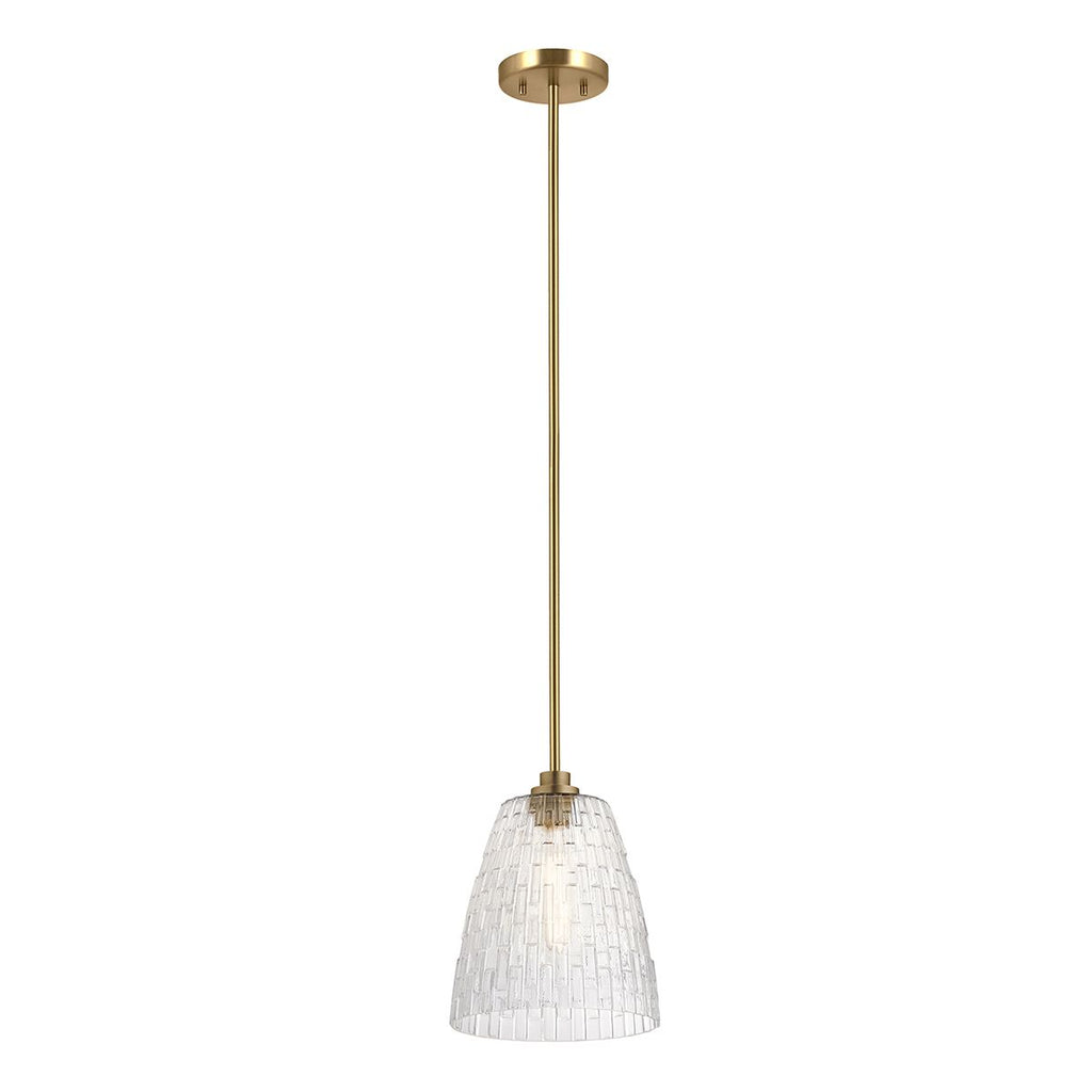 ELS-WINDSOR-P-PNBR 1 Light Windsor Duo-Mount Pendant Painted Natural Brass
