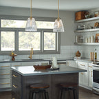 ELS-WINDSOR-P-PNBR 1 Light Windsor Duo-Mount Pendant Painted Natural Brass