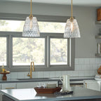 ELS-WINDSOR-P-PNBR 1 Light Windsor Duo-Mount Pendant Painted Natural Brass