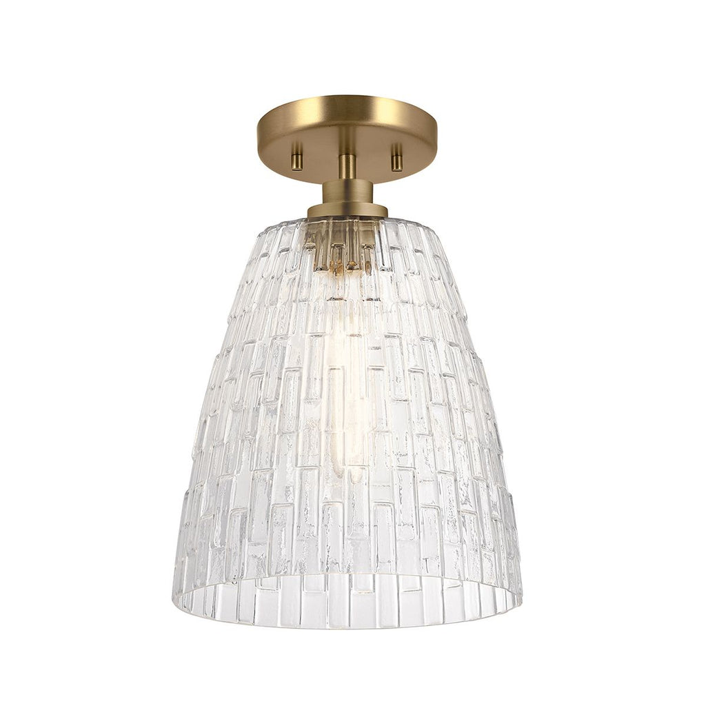 ELS-WINDSOR-P-PNBR 1 Light Windsor Duo-Mount Pendant Painted Natural Brass