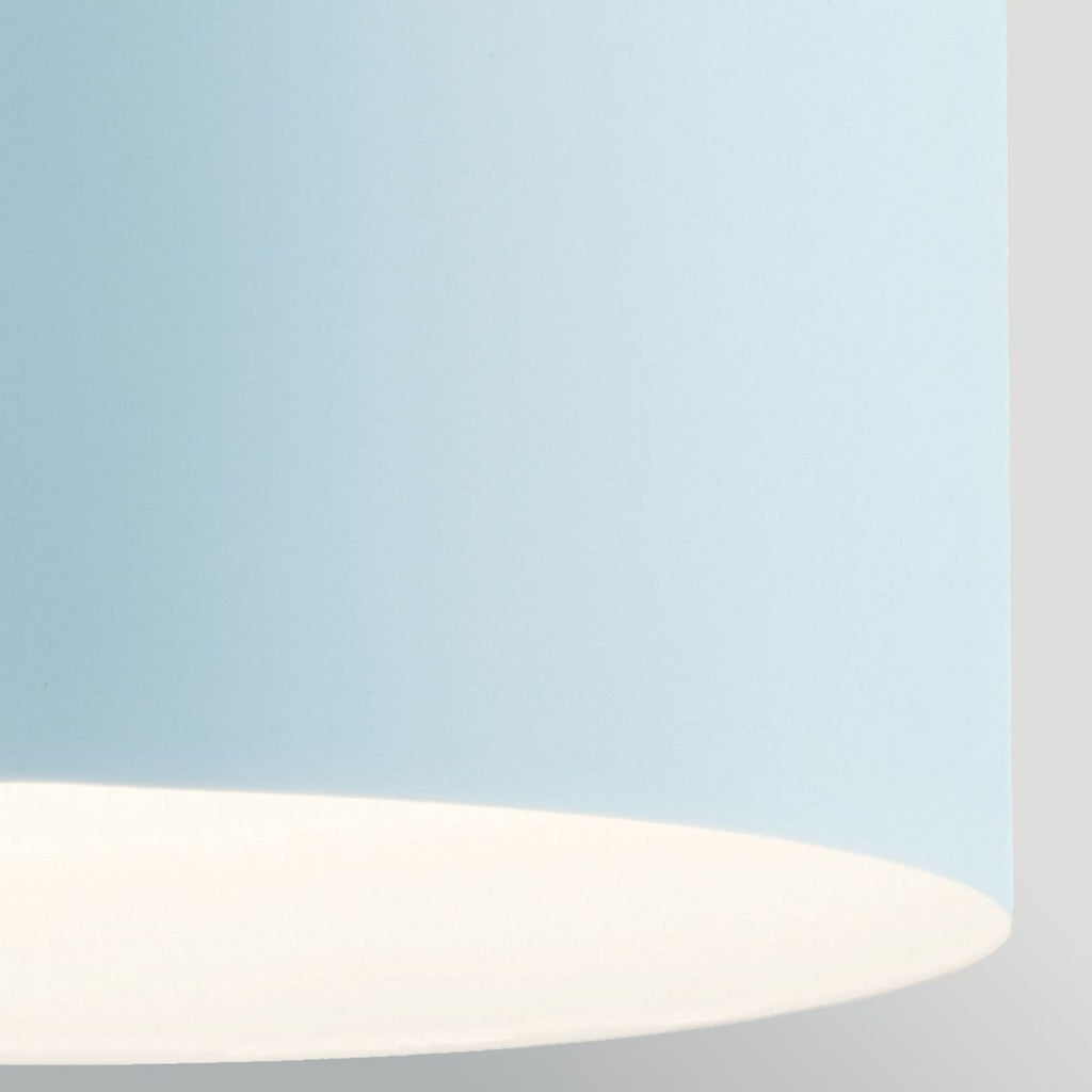 ELS-YORK-MP-BLK-PB 1 Light York Duo-Mount Pendant Black & Pale Blue