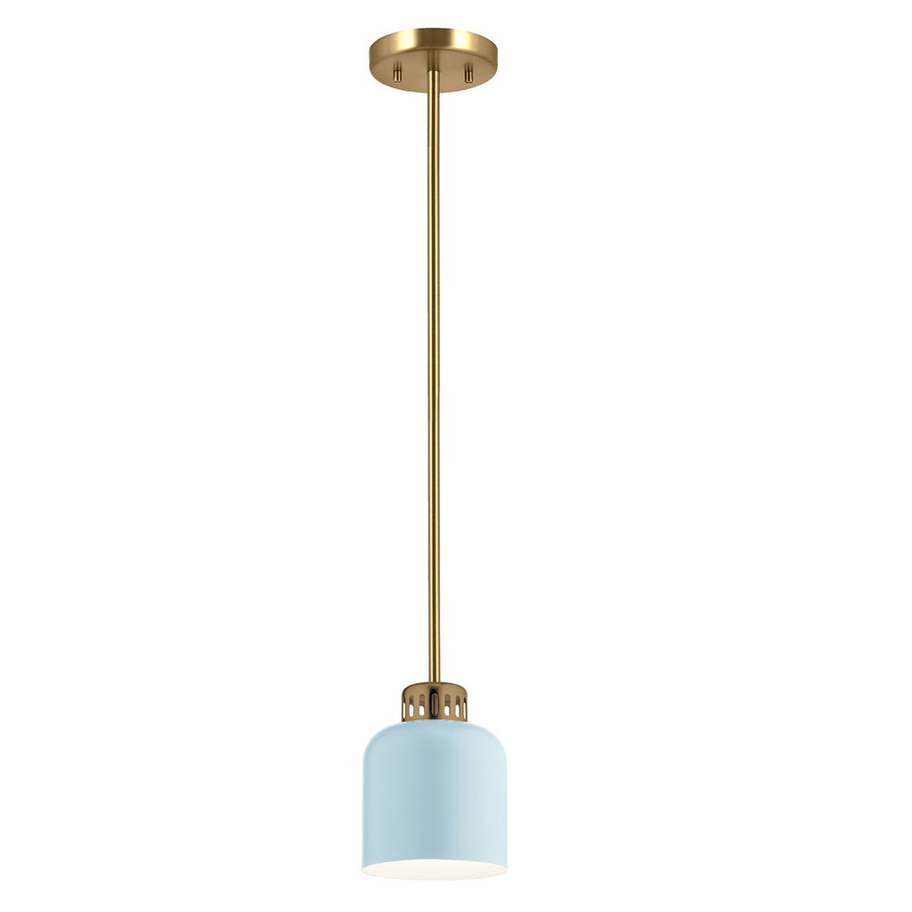 ELS-YORK-MP-PNBR-PB 1 Light York Duo-Mount Pendant Painted Natural Brass