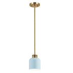 ELS-YORK-MP-PNBR-PB 1 Light York Duo-Mount Pendant Painted Natural Brass