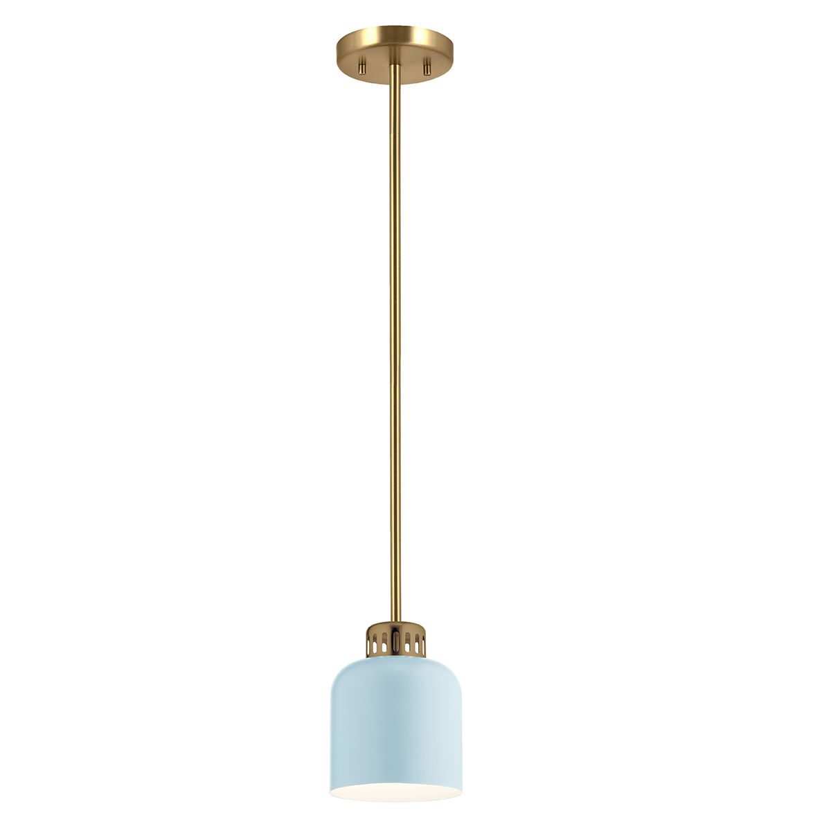 ELS-YORK-MP-PNBR-PB 1 Light York Duo-Mount Pendant Painted Natural Brass